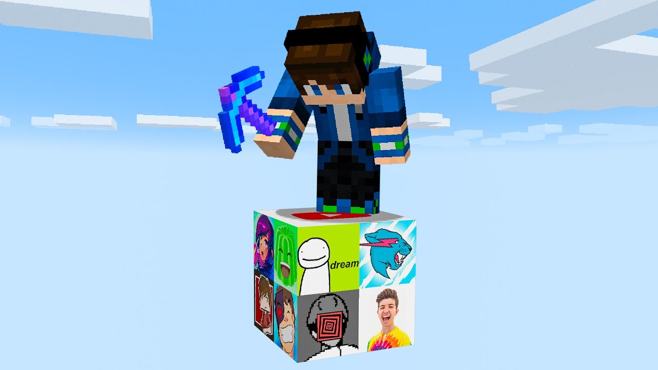 Minecraft One Block YouTuber Mod: Beat the Demonetization Dragon