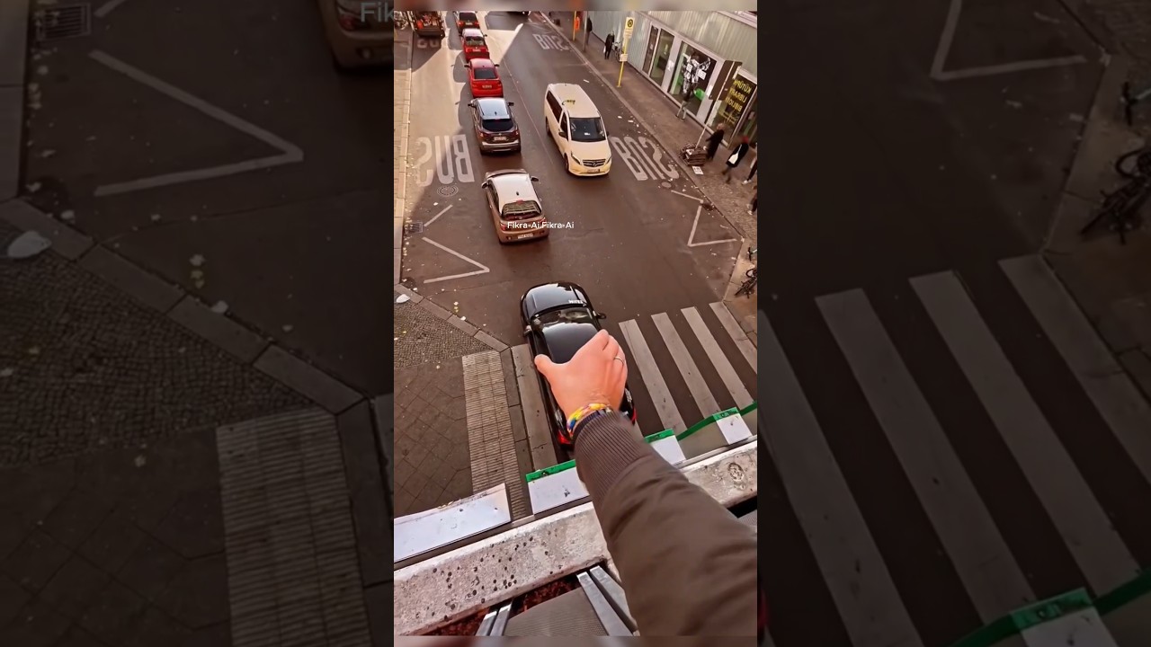 Street Artist Protecting Shadow as Art