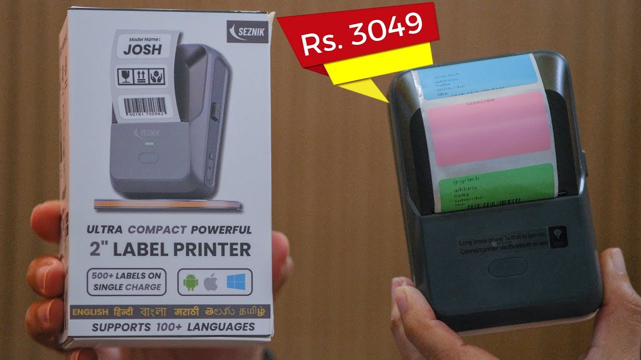 Seznik Josh Label Printer Review: Affordable & Portable