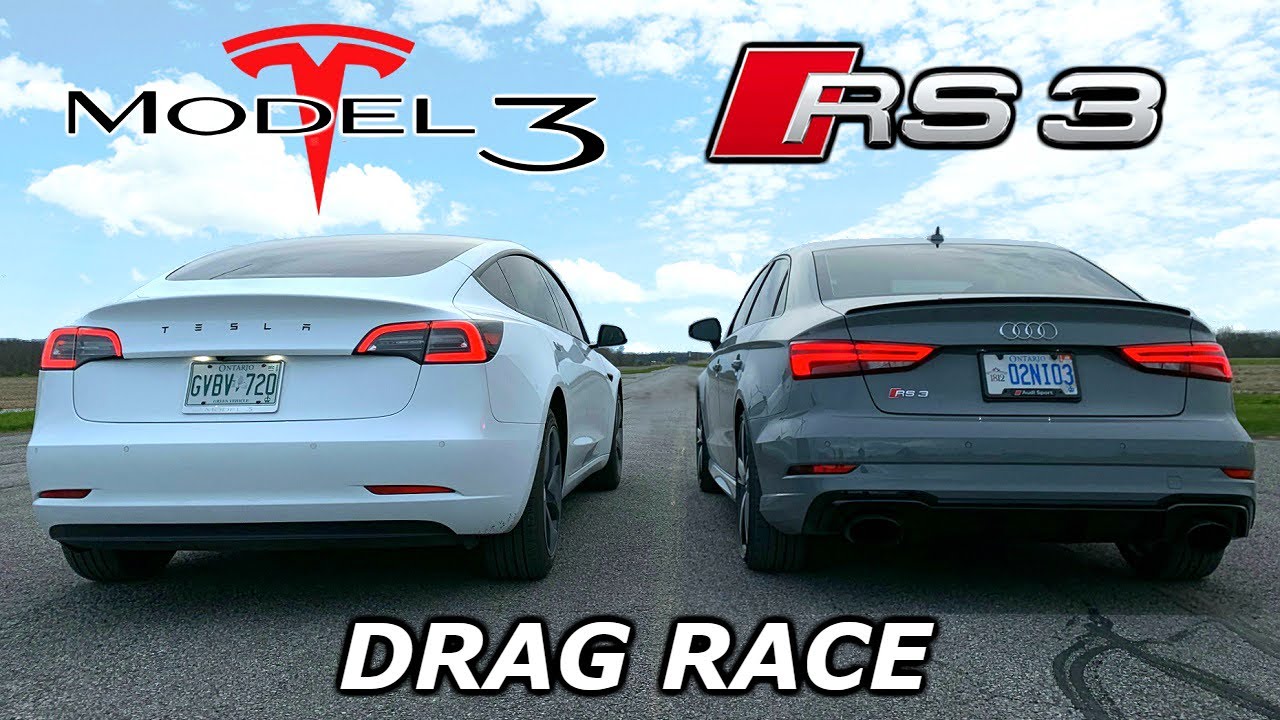 Audi RS3 vs Tesla Model 3 AWD: Drag Race Results & Analysis