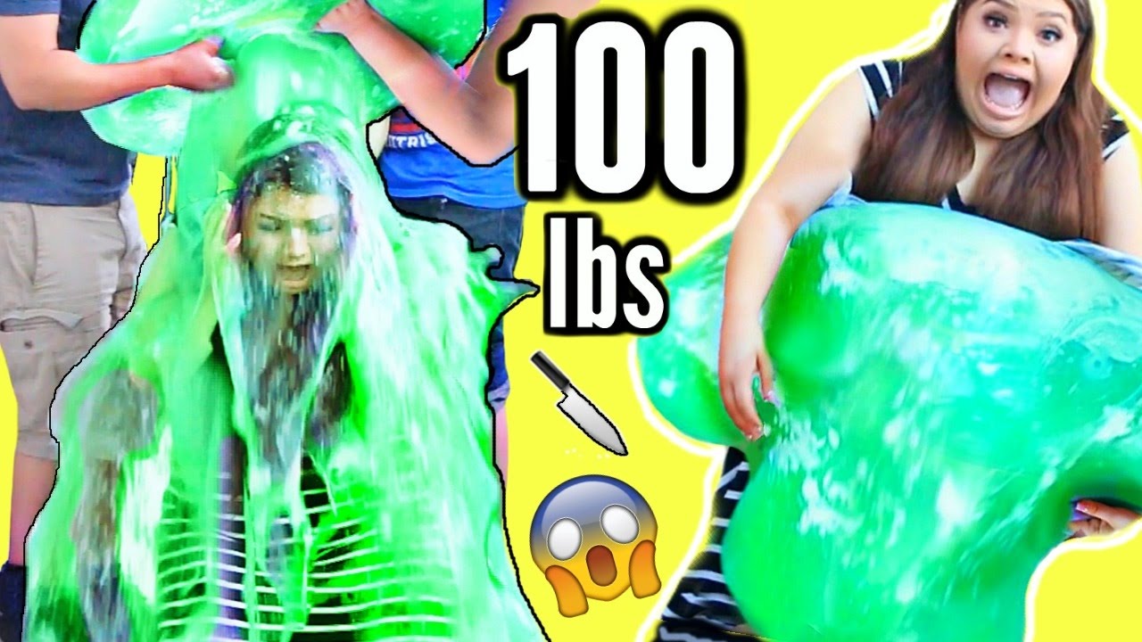 Giant Slime Bucket Challenge Breakdown: 100lb DIY Experiment